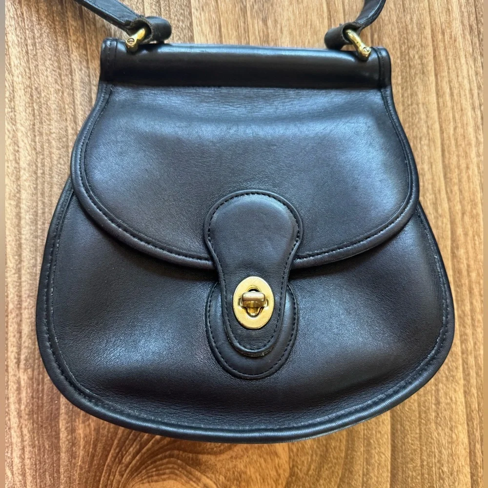 Vintage Coach Post Pouch Bag in Black